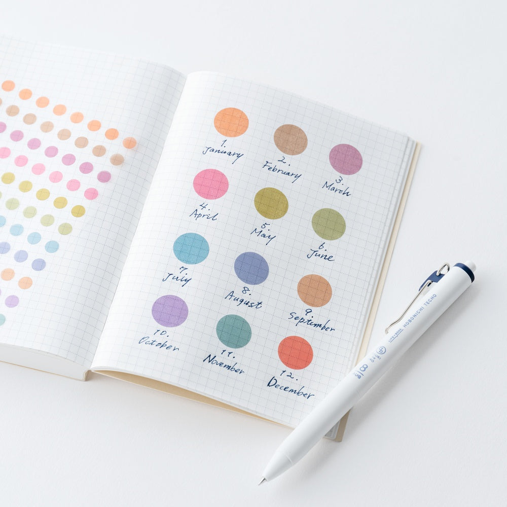 Hobonichi Techo TSUKI no IRO: Transparent Dot Stickers 15mm