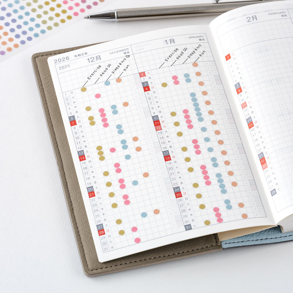 Hobonichi Techo TSUKI no IRO: Transparent Dot Stickers 3.5mm