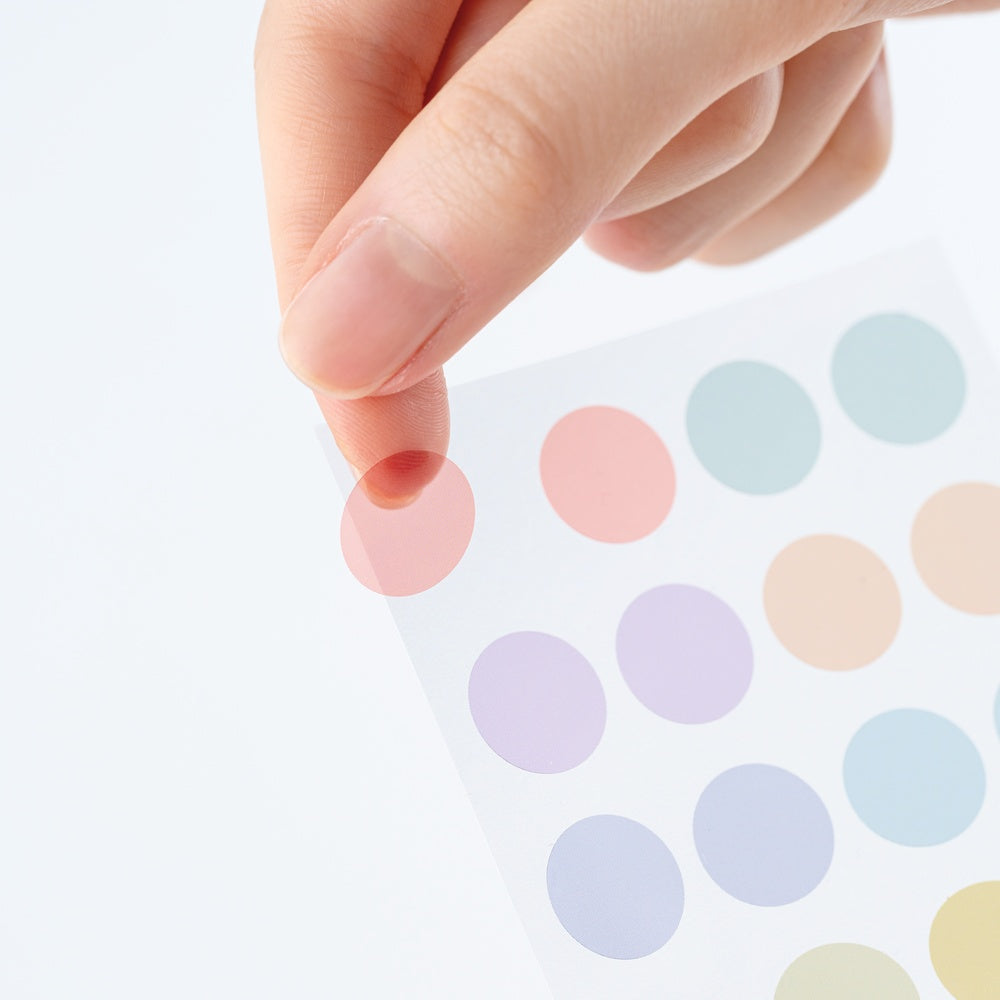 Hobonichi Techo TSUKI no IRO: Transparent Dot Stickers 15mm