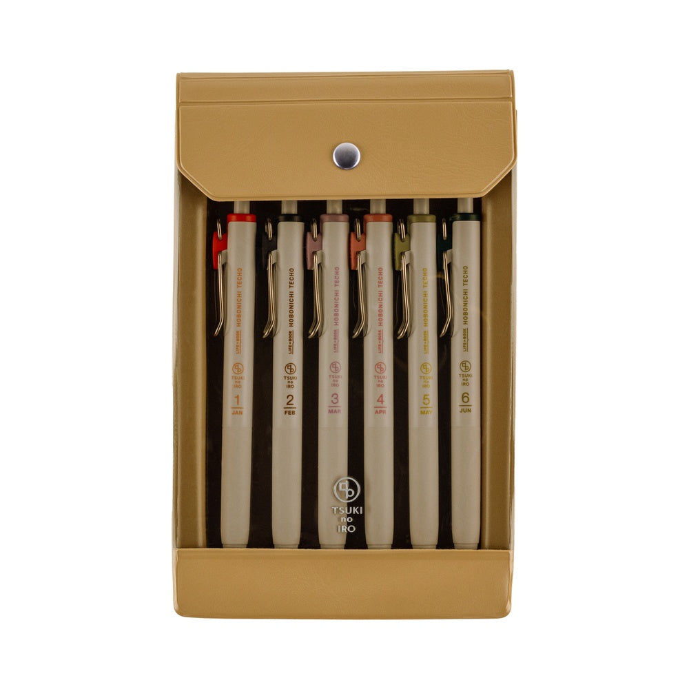 Hobonichi Techo TSUKI no IRO: Uniball One - Jan-June Set with Case