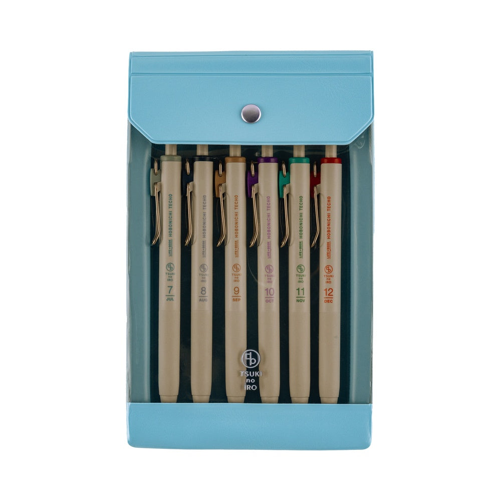 Hobonichi Techo TSUKI no IRO: Uniball One - July-Dec Set with Case