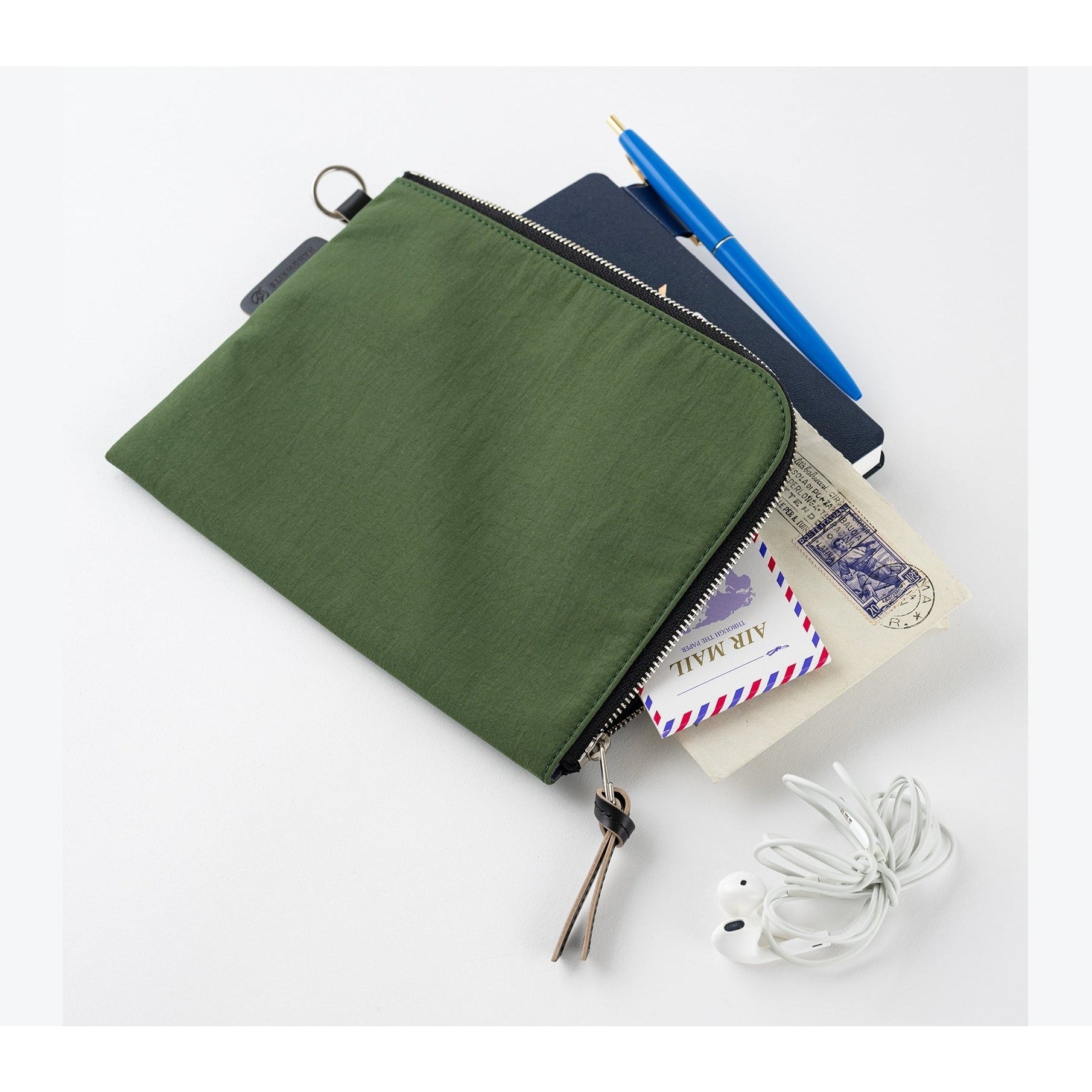 Hobonichi Techo Tragen Flat Pouch for A6 Size Green