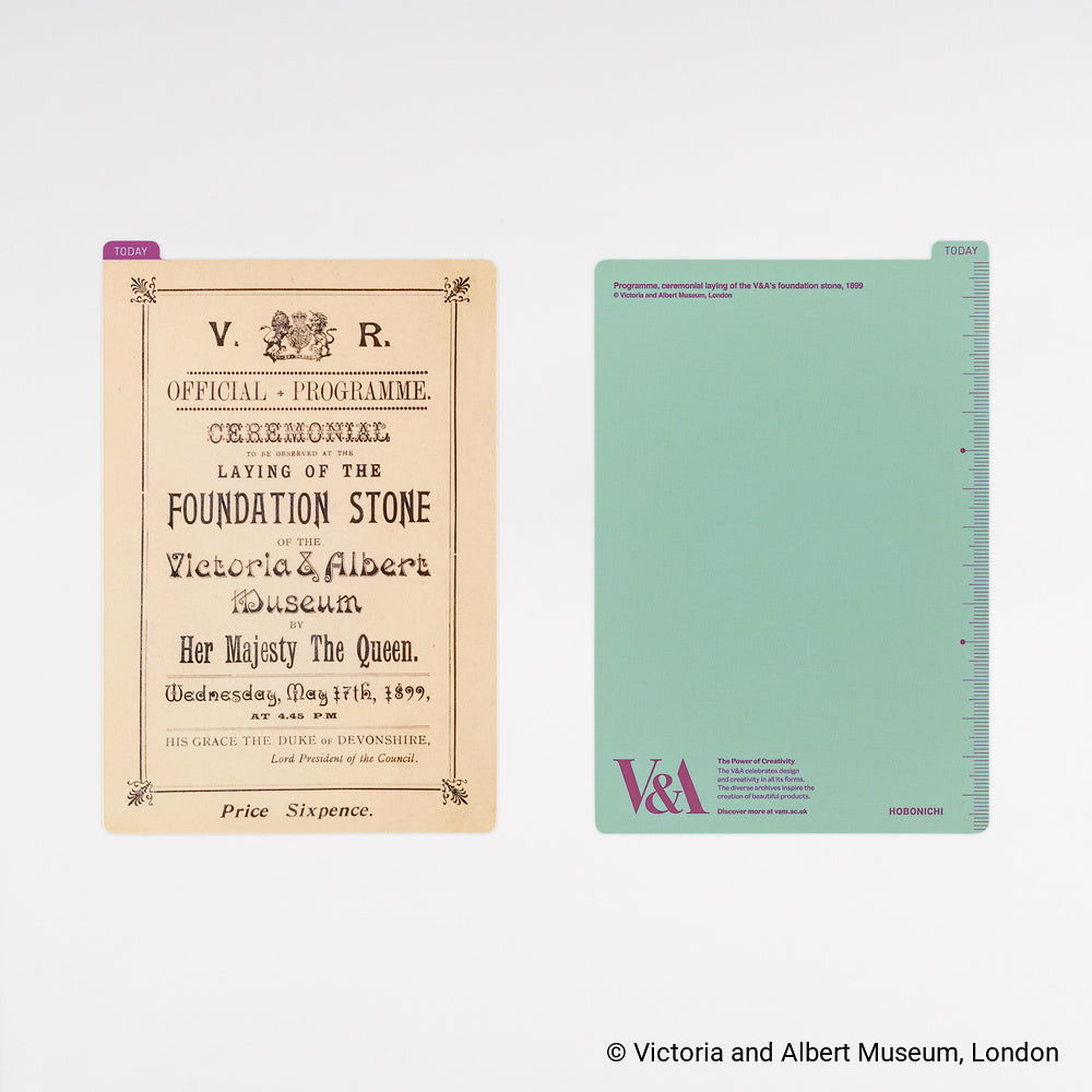 Hobonichi Techo V&A Series: Hobonichi Pencil Board for A6 Size (V&A’s Foundation Stone Programme)