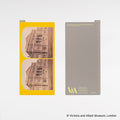 Hobonichi V&A pencil board back view showing ruler scale and matte grey finish