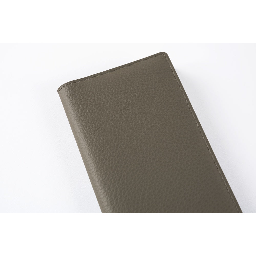 Hobonichi Techo Weeks Cover - Leather: Taut Gray & Light Blue
