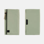 Front and back view of Hobonichi oakmoss green planner cover