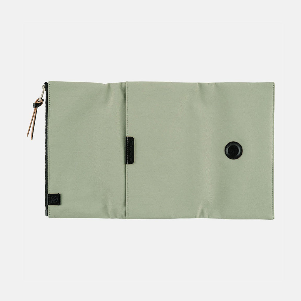 Front view of closed light olive-green Hobonichi Techo Weeks cover