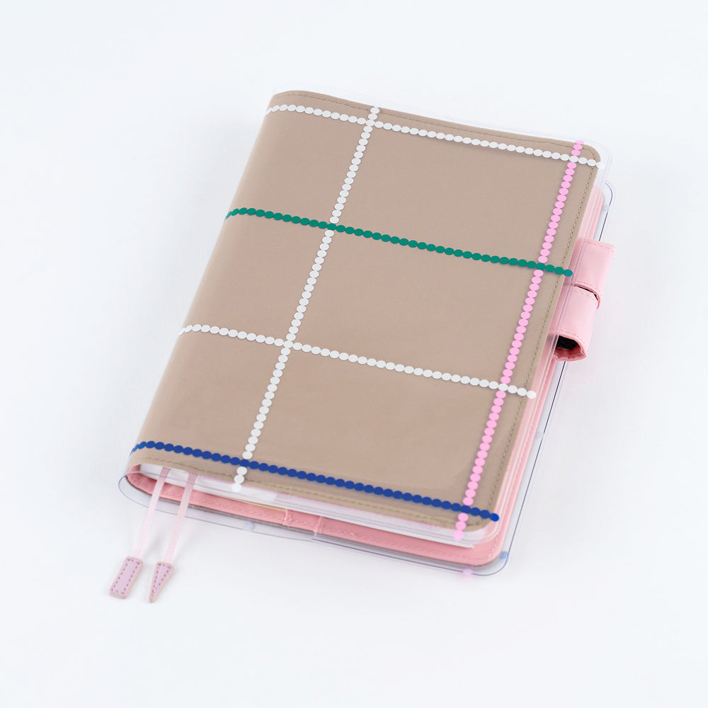 Hobonichi Techo Yoshie Watanabe: Cover on Cover for A5 Size (Dotted Plaid)