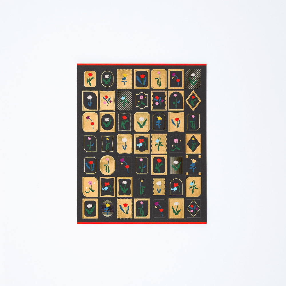 Hobonichi Techo Yoshie Watanabe: Foil-Stamped Stickers (Petit Bloom)