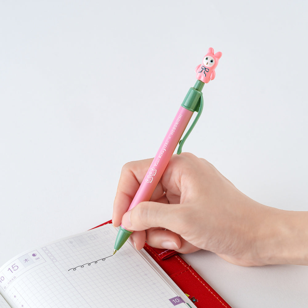 Hobonichi Techo Yumi Kitagishi: Ballpoint Pen (White Cat Bunny)