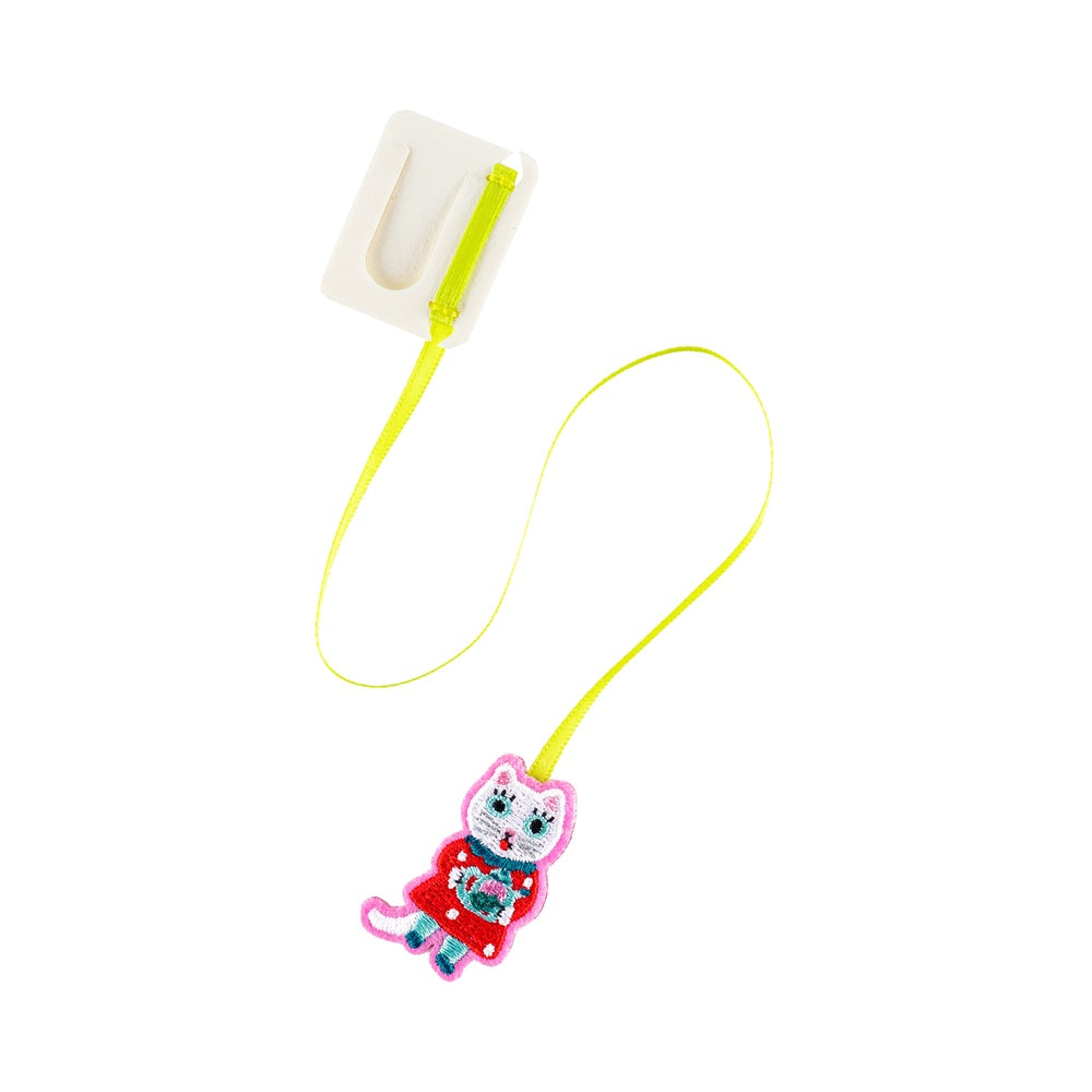 Hobonichi Techo Yumi Kitagishi: Embroidered Bookmark - White Cat