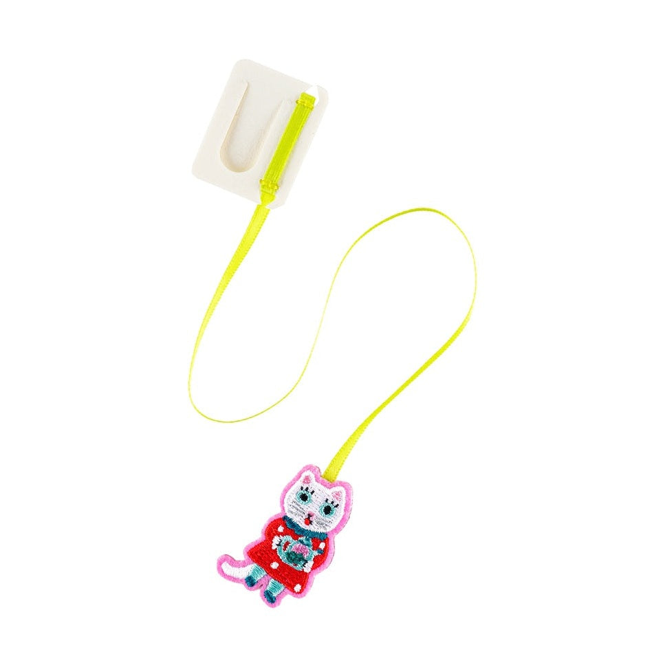 Hobonichi Techo Yumi Kitagishi: Embroidered Bookmark - White Cat