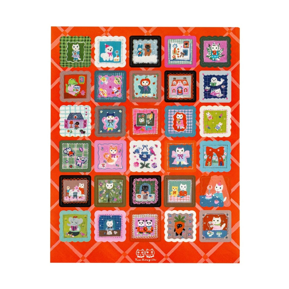 Hobonichi Techo Yumi Kitagishi: Stickers - Daily Life of White Cat