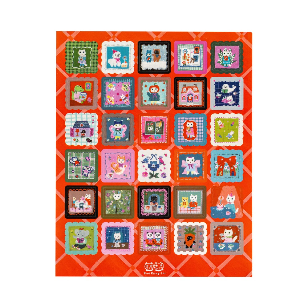 Hobonichi Techo Yumi Kitagishi: Stickers - Daily Life of White Cat