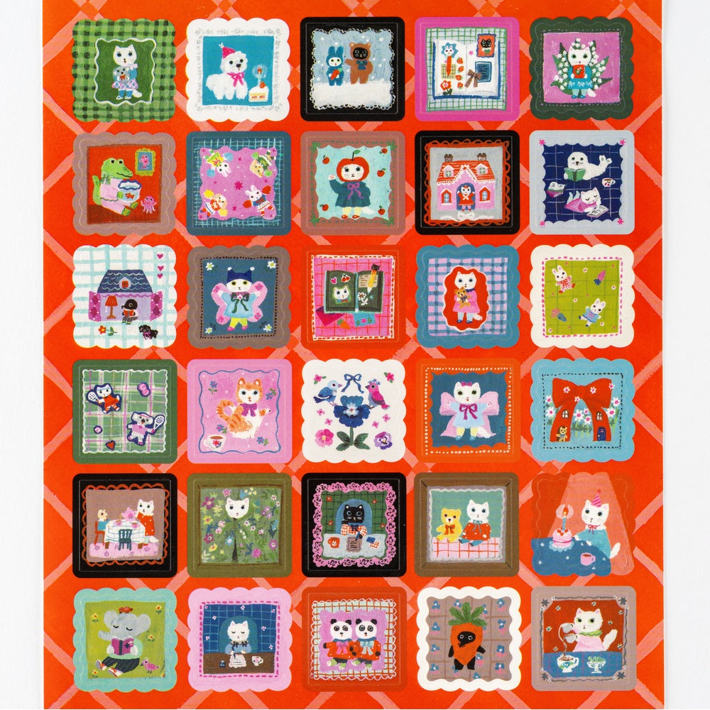 Hobonichi Techo Yumi Kitagishi: Stickers - Daily Life of White Cat