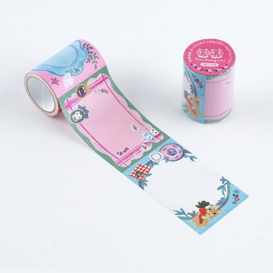 Hobonichi Techo Yumi Kitagishi: Sticky Note Roll - White Cat’s Table Decorations
