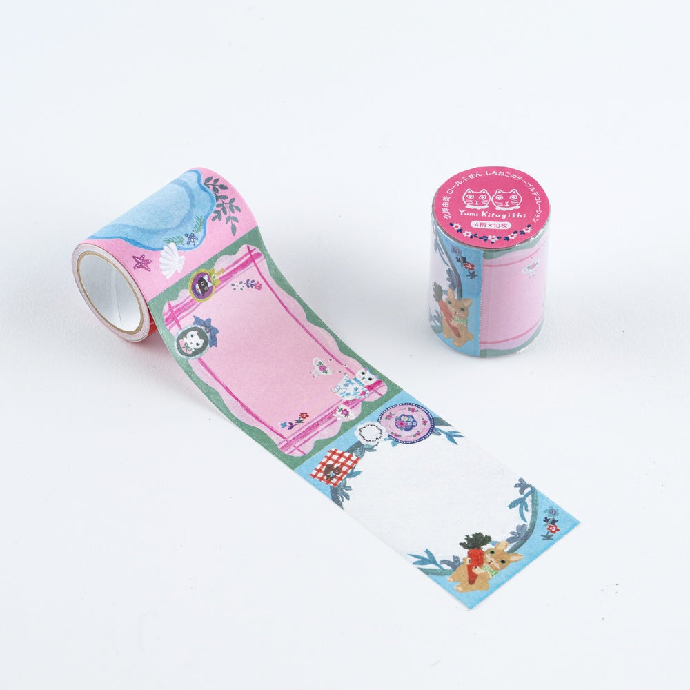 Hobonichi Techo Yumi Kitagishi: Sticky Note Roll - White Cat’s Table Decorations