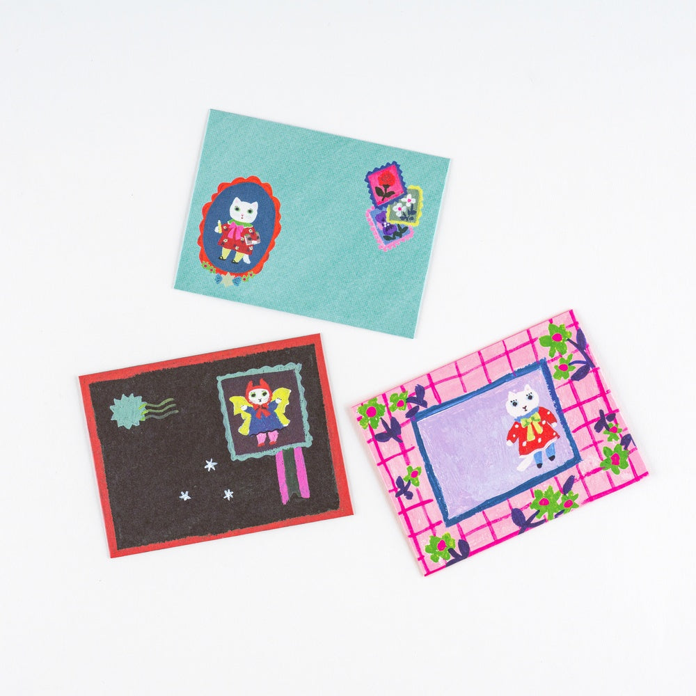 Hobonichi Techo Yumi Kitagishi: White Cat’s Mini Letter Set