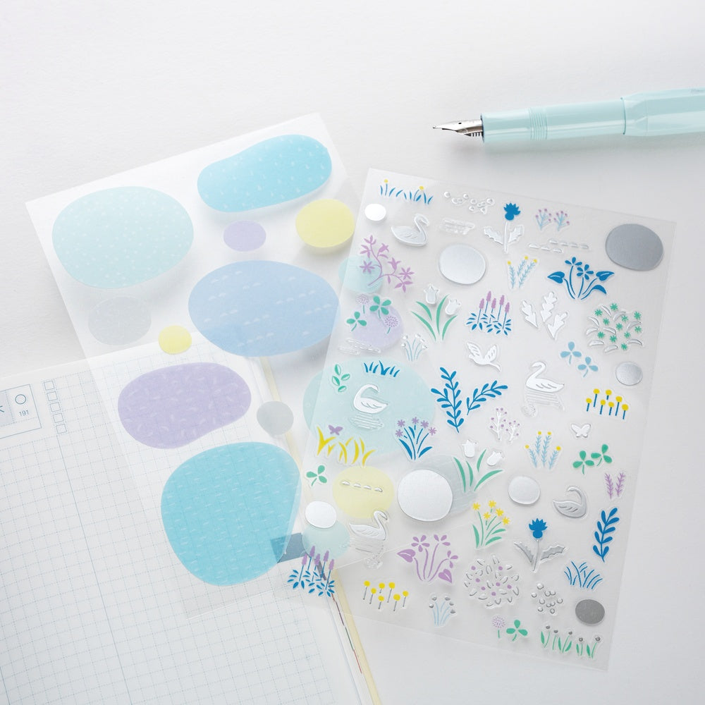 Hobonichi Techo Yuri Sanae: Layering Stickers Forest Lake