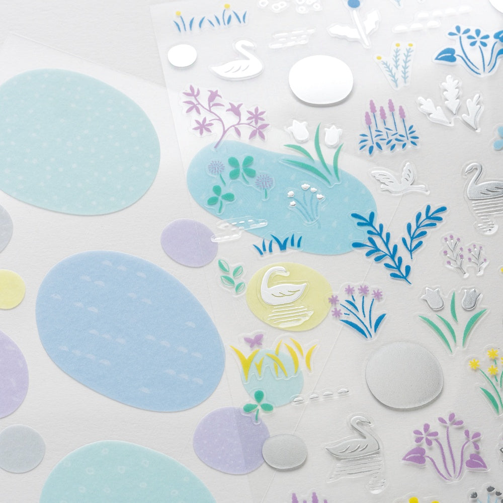 Hobonichi Techo Yuri Sanae: Layering Stickers Forest Lake