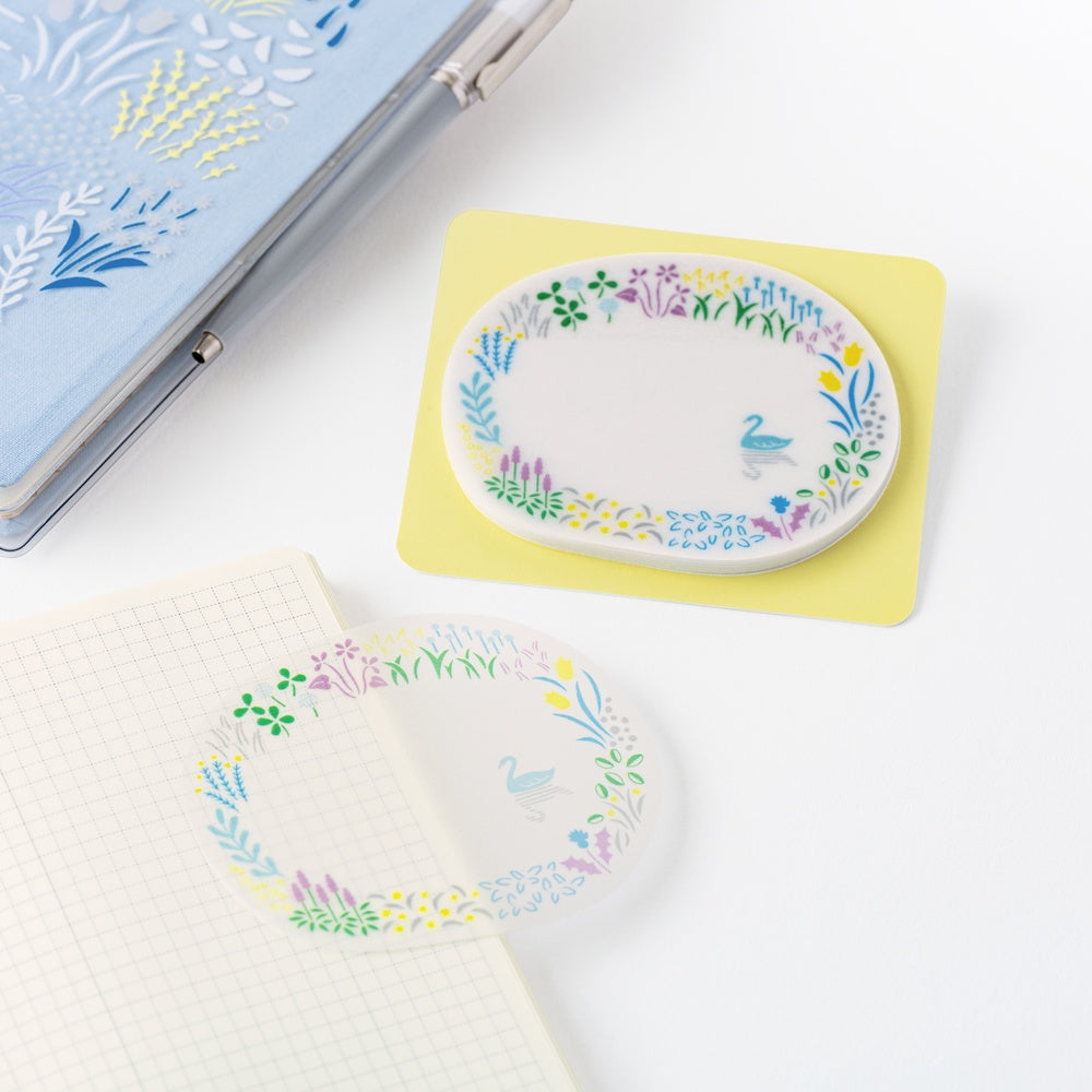 Hobonichi Techo Yuri Sanae: See-Through Sticky Notes Forest Lake