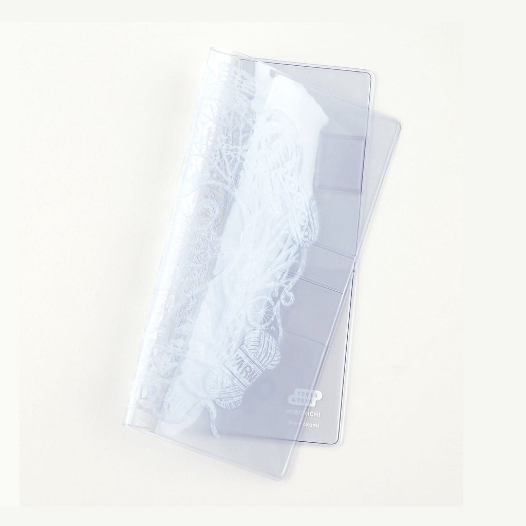 Hobonichi Techo Weeks clear PVC cover with Iyo Okumi Beautiful Season winter line art