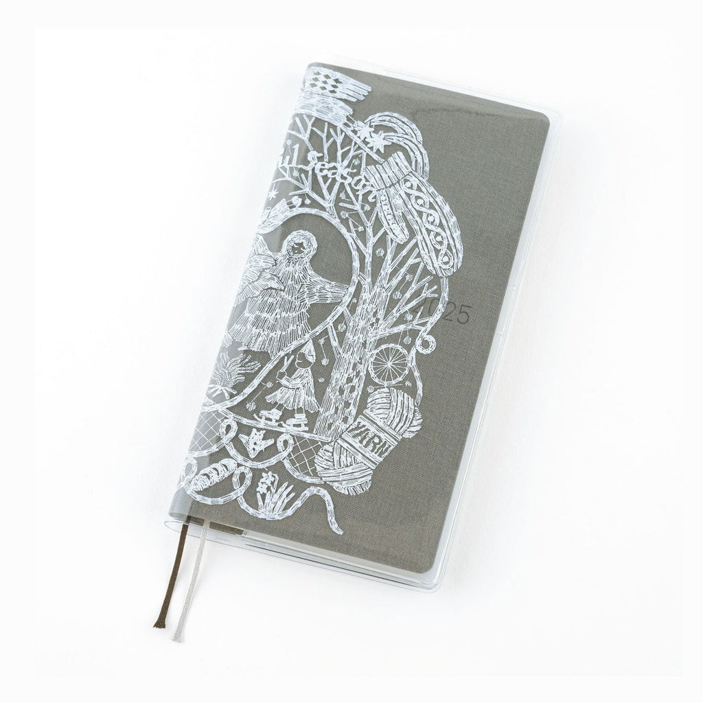 Iyo Okumi Beautiful Season planner cover on gray fabric Hobonichi Techo Weeks 2025