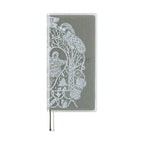 Hobonichi Techo Weeks clear PVC cover featuring heart design and 2025 year print