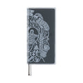 Side view of Hobonichi Techo Weeks clear cover revealing gray fabric texture and ribbons