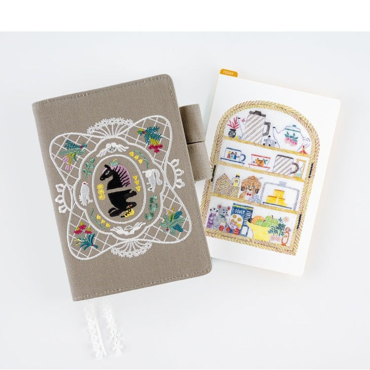 Hobonichi Techo iyo okumi: Hobonichi Pencil Board for A6 Size Happy Tea Time - Teapot Shelf