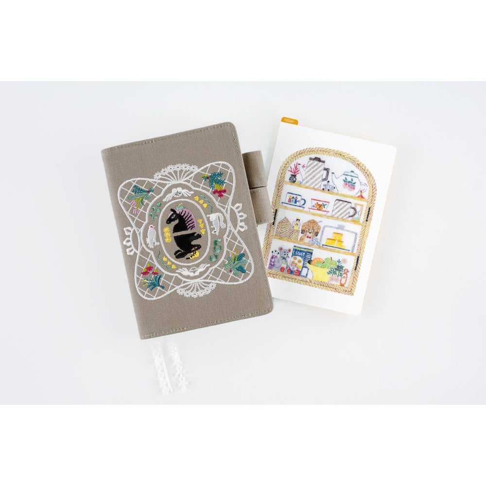 Hobonichi Techo iyo okumi: Hobonichi Pencil Board for A6 Size Happy Tea Time - Teapot Shelf