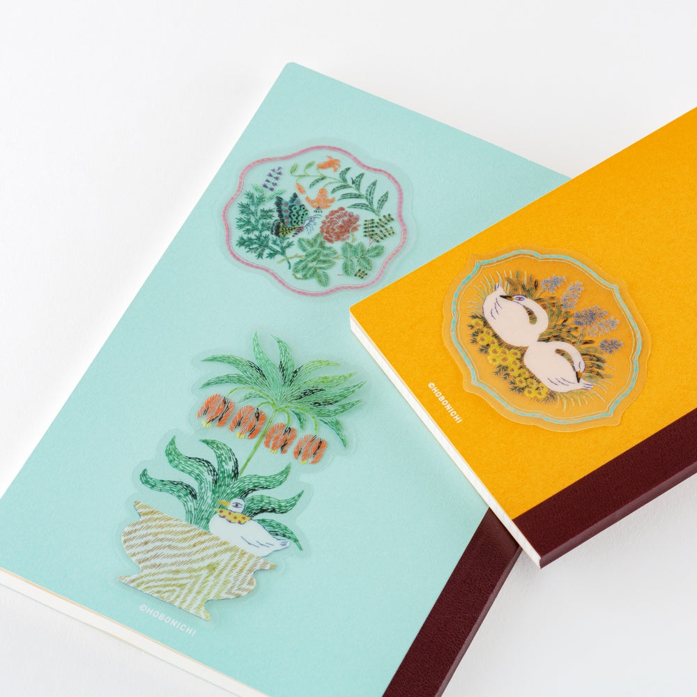 Hobonichi Techo iyo okumi: Transparent Embroidery Sticker Set - My Garden