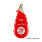 Front view of red Hobonichi Deco Rush One Piece Straw Hat Crew washi tape dispenser