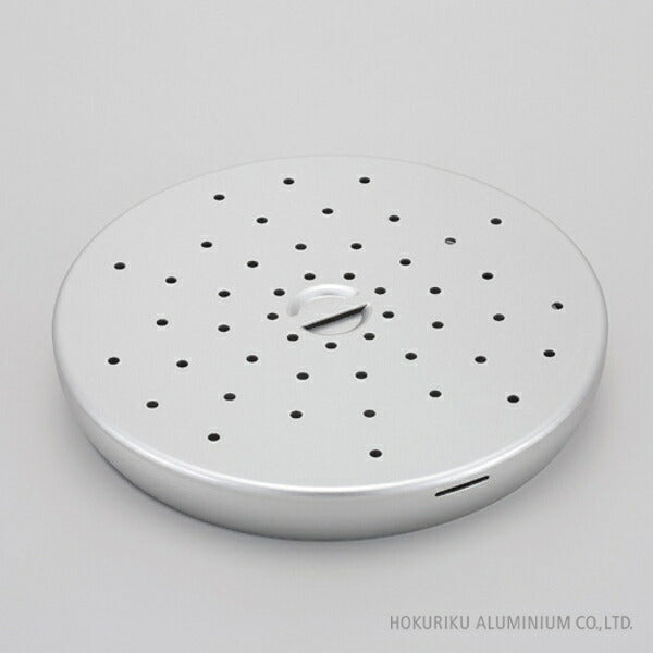 Hokuriku 19cm aluminium drop-lid steam plate with flat handle and notch