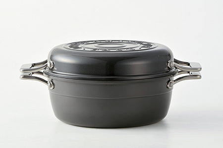 Hokuriku HAMON Enamel Pot 21cm - Indigo