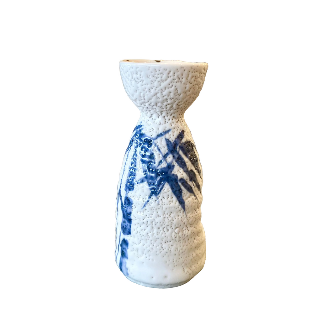 White Shino Bamboo Tokkuri Sake Bottle