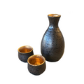 Nanban Black Gold Kuchigane Sake Set 3P