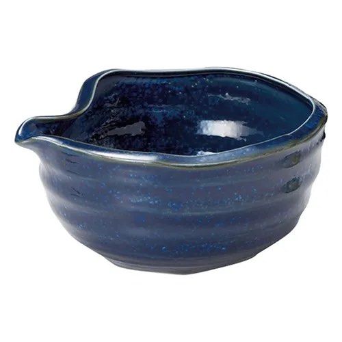Ichiyama Blue Unofu Matcha Bowl w/Spout