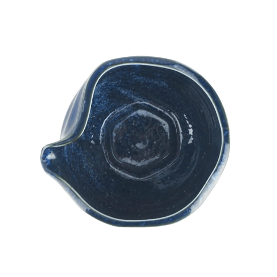 Ichiyama Blue Unofu Matcha Bowl w/Spout Starter Set