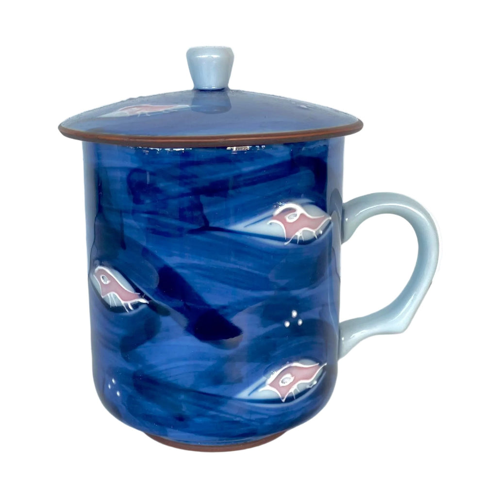 Ichiyama Wave & Chidori Mug with Lid