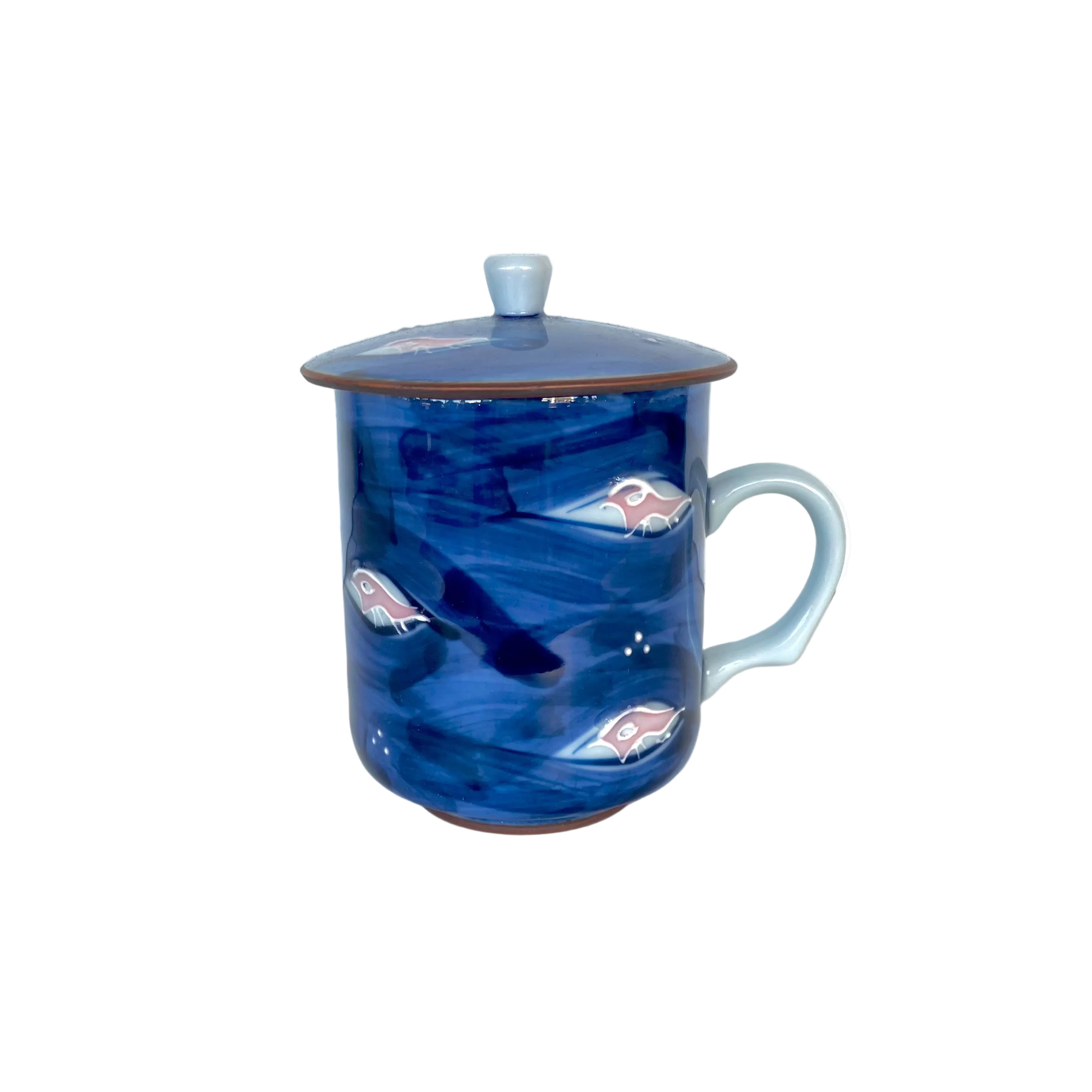 Ichiyama Wave & Chidori Mug with Lid