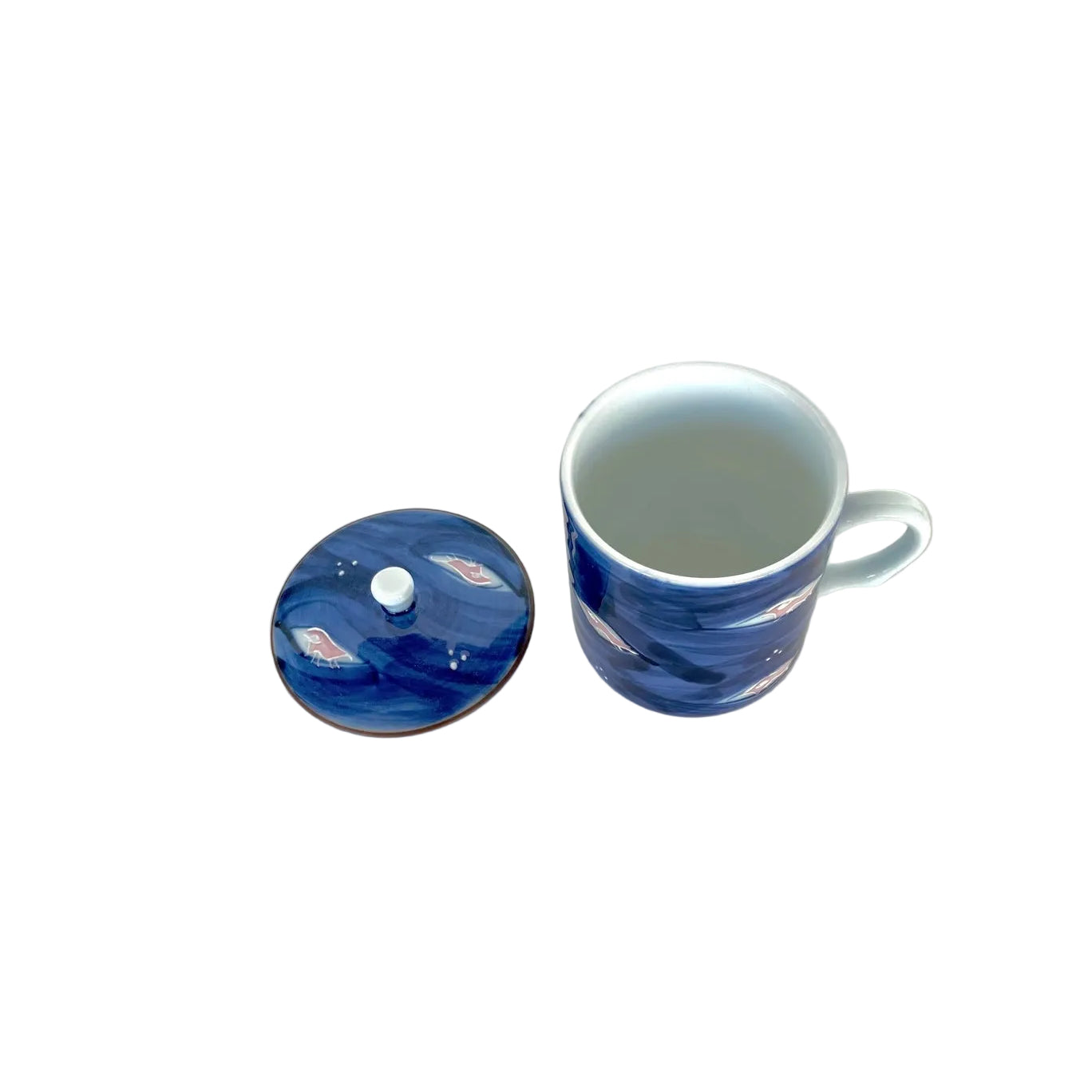 Ichiyama Wave & Chidori Mug with Lid
