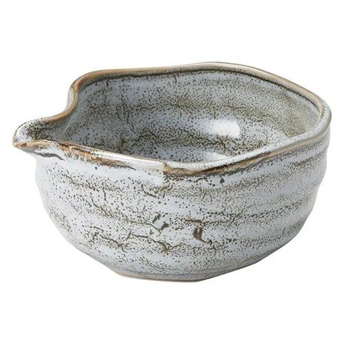 Ichiyama White Yuzu Matcha Bowl w/Spout