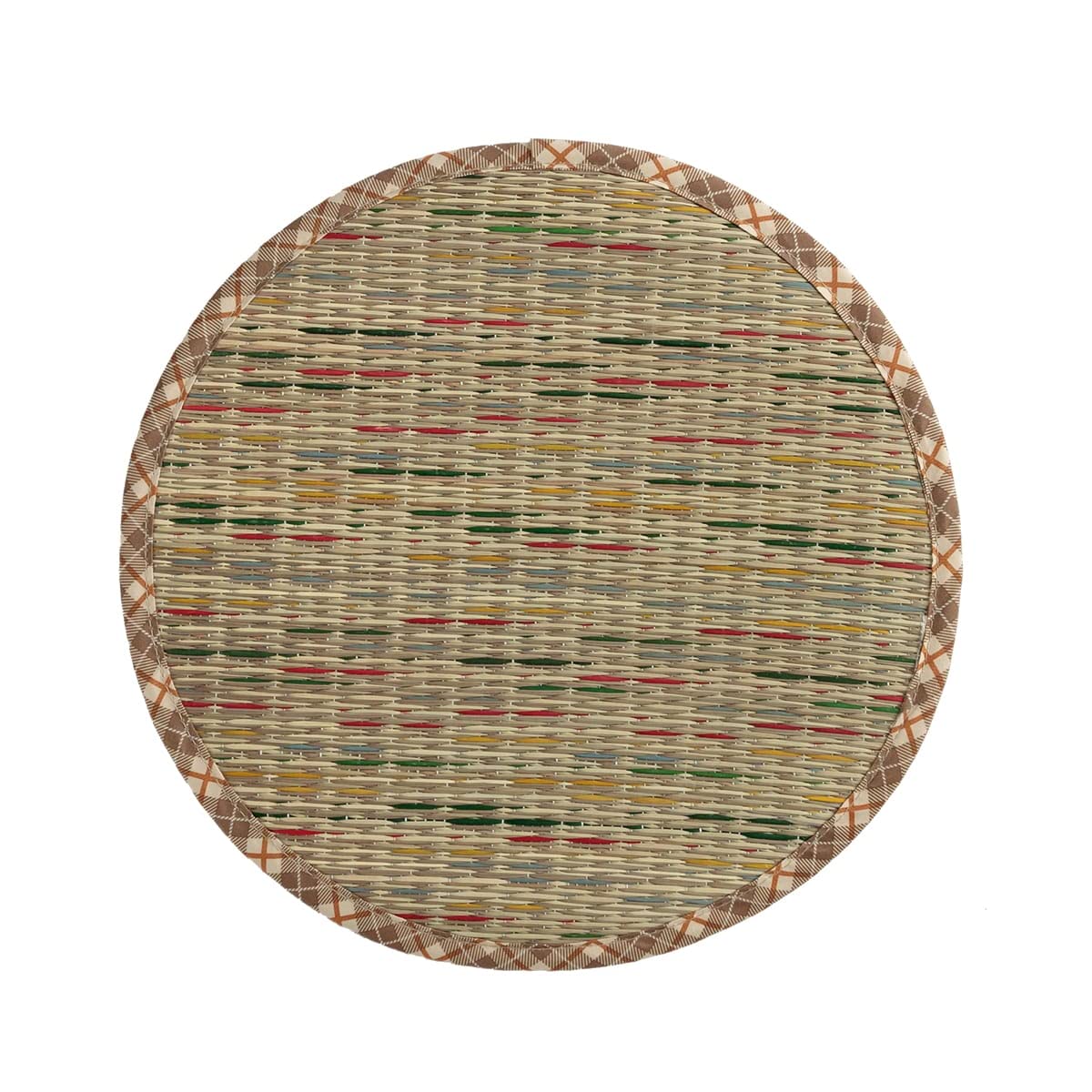 Ikehiko Igusa Beige Seat Cushion 35cm