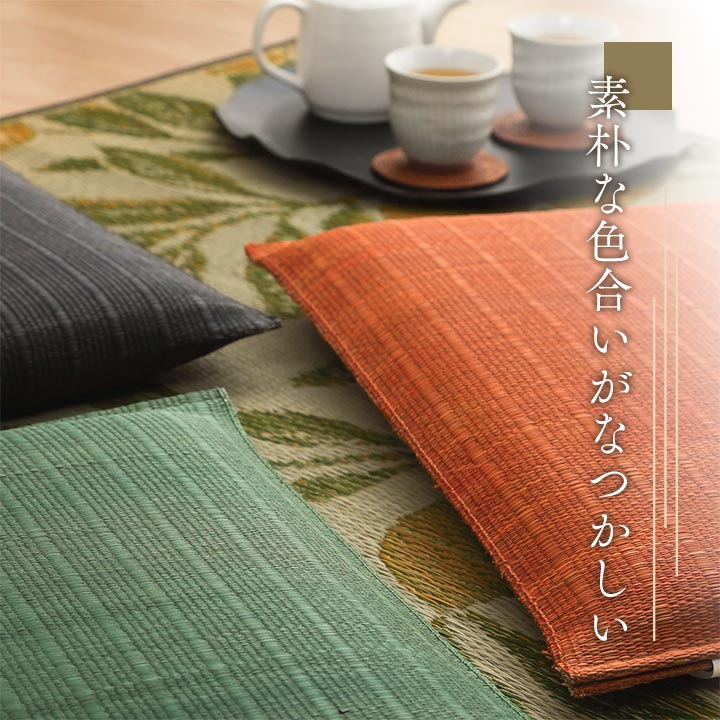 Ikehiko Igusa Japanese Floor Cushion 2Pcs 55x55