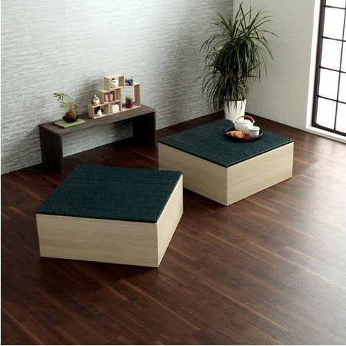 Ikehiko Raised Tatami Floor Mat 2 Pieces 70x70x29.5