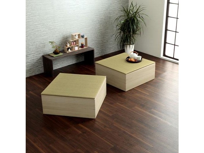 Ikehiko Raised Tatami Floor Mat 2 Pieces 70x70x29.5