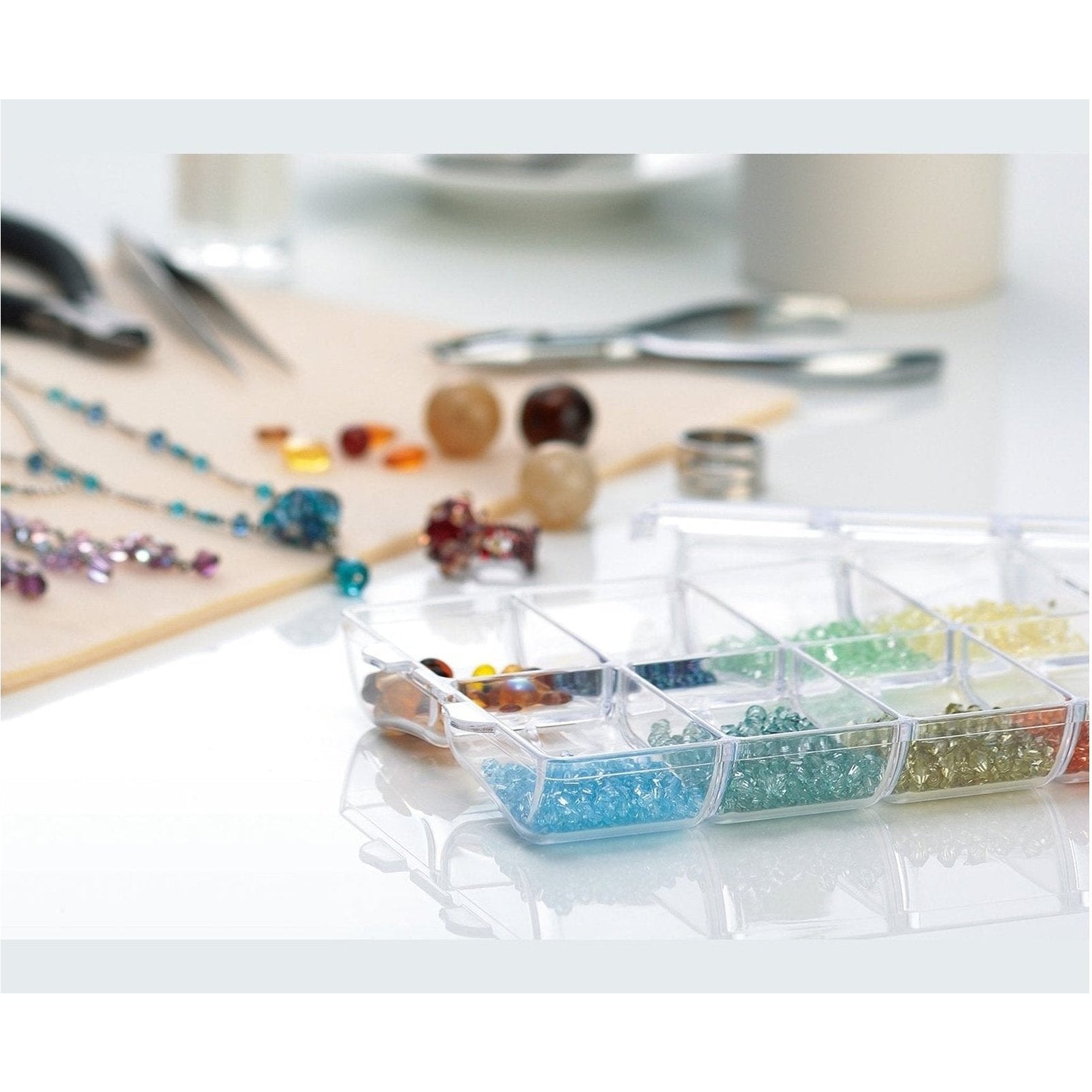 Inomata Transparent Beads Organiser Case