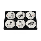 Inu-e Dog Kozara Plate 6P Plate Set