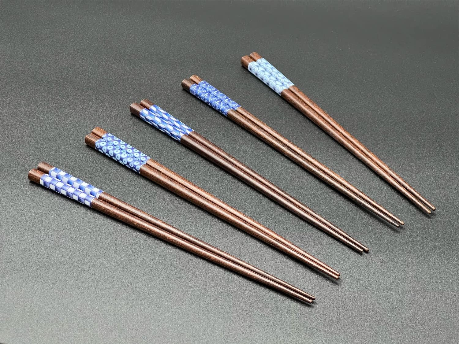 Ishida Blue Wakasa-nuri Chopsticks 5P Set